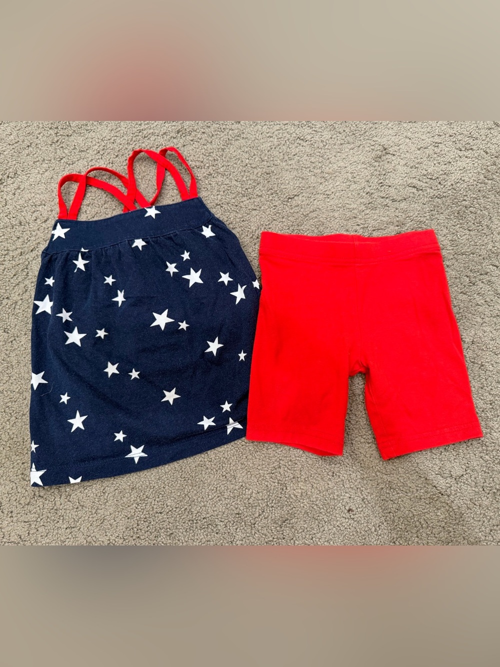 Patriotic Star Shorts Set